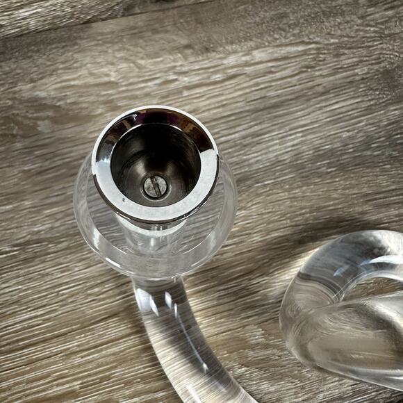 Dorothy Thorpe Modern Classic Chic Twisted Lucite Candle Holder Vintage - Picture 7 of 10